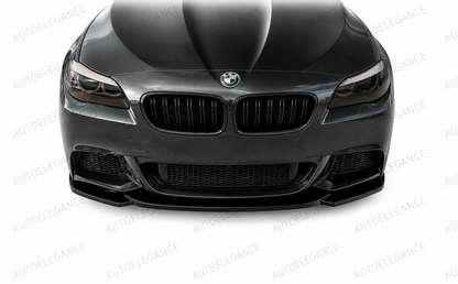 0890⭐FRONT BUMPER SPLITTER BMW 5 SERIES F10 F11 ABS GLOSSY BLACK MSP⭐ 