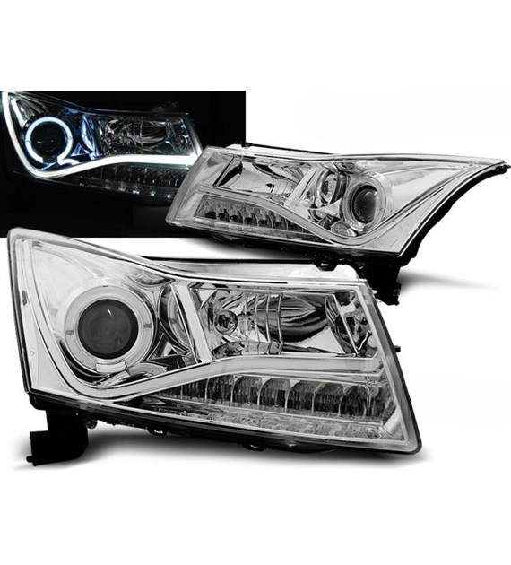 ART.5543 FARI ANTERIORI  CHEVROLET CRUZE 09-12 CROMATO DIURNO