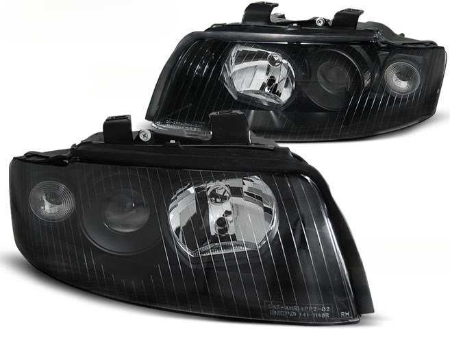 💫ART.7421 FARI ANTERIORI NERI per AUDI A4 B6 10.00-10.04💫