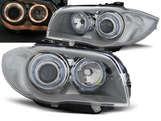 🤩FARI ANTERIORI ANGEL EYES CROMATI ADATTO PER BMW 1 E87/E81/82/88 04-11🤩