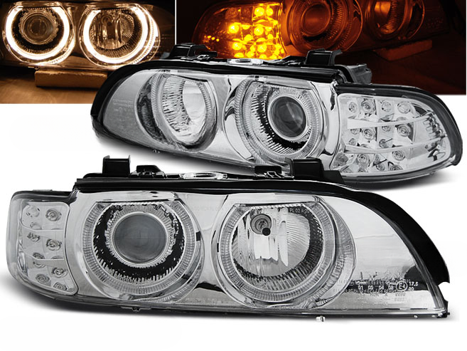 FARI ANGEL EYES INDICATORE LED CROMATO per BMW E39 09.95-06.03