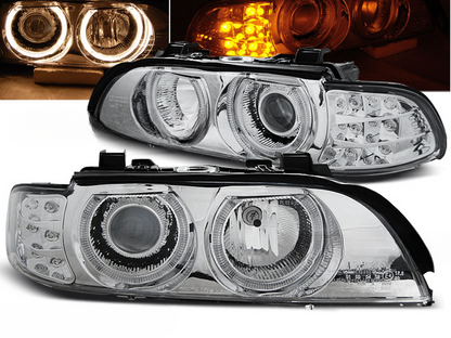 FARI ANGEL EYES INDICATORE LED CROMATO per BMW E39 09.95-06.03