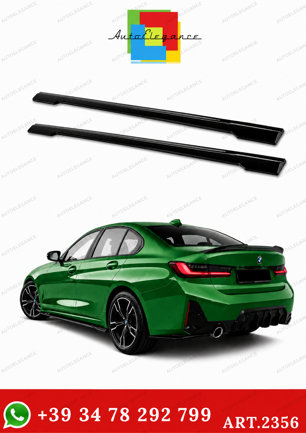 2356 ⭐Sotto Minigonne adatte per BMW Serie 3 G20/G21 M-Pack Facelift (2022+)⭐