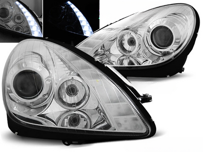 CHROME HEADLIGHTS for MERCEDES R171 SLK 04-11 
