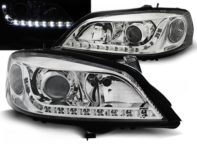 FARI ADATTI PER OPEL ASTRA G 09.97-02.04 DAYLIGHT CHROME