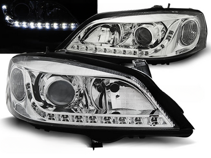 FARI ADATTI PER OPEL ASTRA G 09.97-02.04 DAYLIGHT CHROME