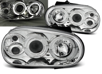 💫ART.5866 Fari anteriori ANGEL EYES adatti per VW GOLF 4 09.97-09.03💫