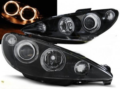 ⭐FARI ANTERIORI ANGEL EYES NERO ADATTO PER PEUGEOT 206 02⭐