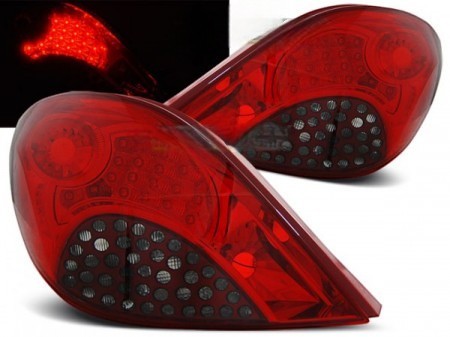 😎FARI POSTERIORI  LED ROSSO FUMO ADATTO PER PEUGEOT 207 3D/5D 05.06-06.09😎