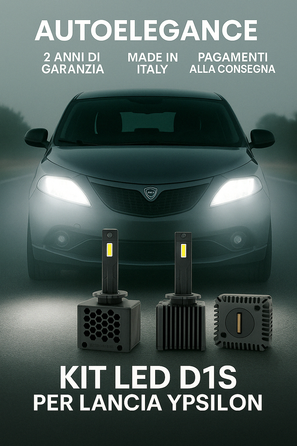 ⭐KIT XENON D1S 6000K ANABBAGLIANTI PER LANCIA YPSILON – LUCE BIANCA POTENTE⭐