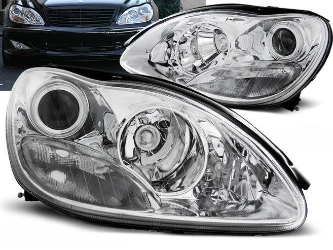 FARI CROMATI per MERCEDES W220 Classe S 09.98-05.05