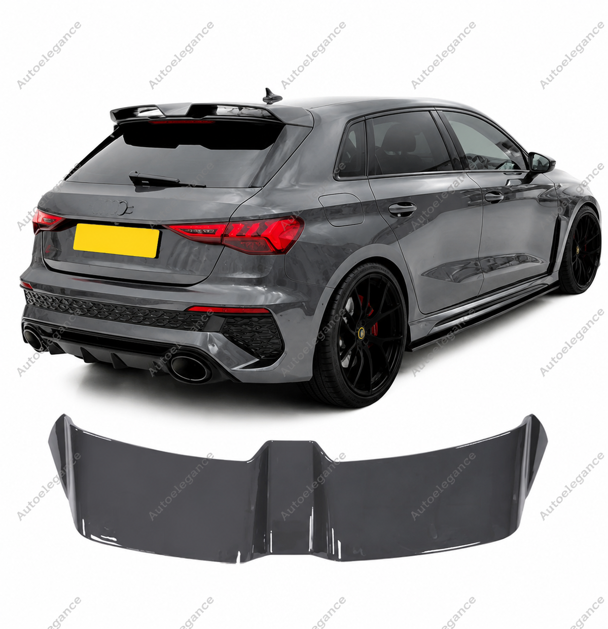 🔥ART.9882 SPOILER TETTO PER AUDI A3 S3 RS3 8Y SPORTBACK NERO LUCIDO 2020+🔥