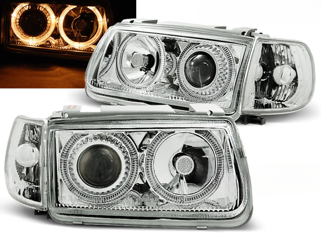 FARI ANGEL EYES CROMATI ADATTI COMPATIBILI per VW POLO 6N 10.94-09.99