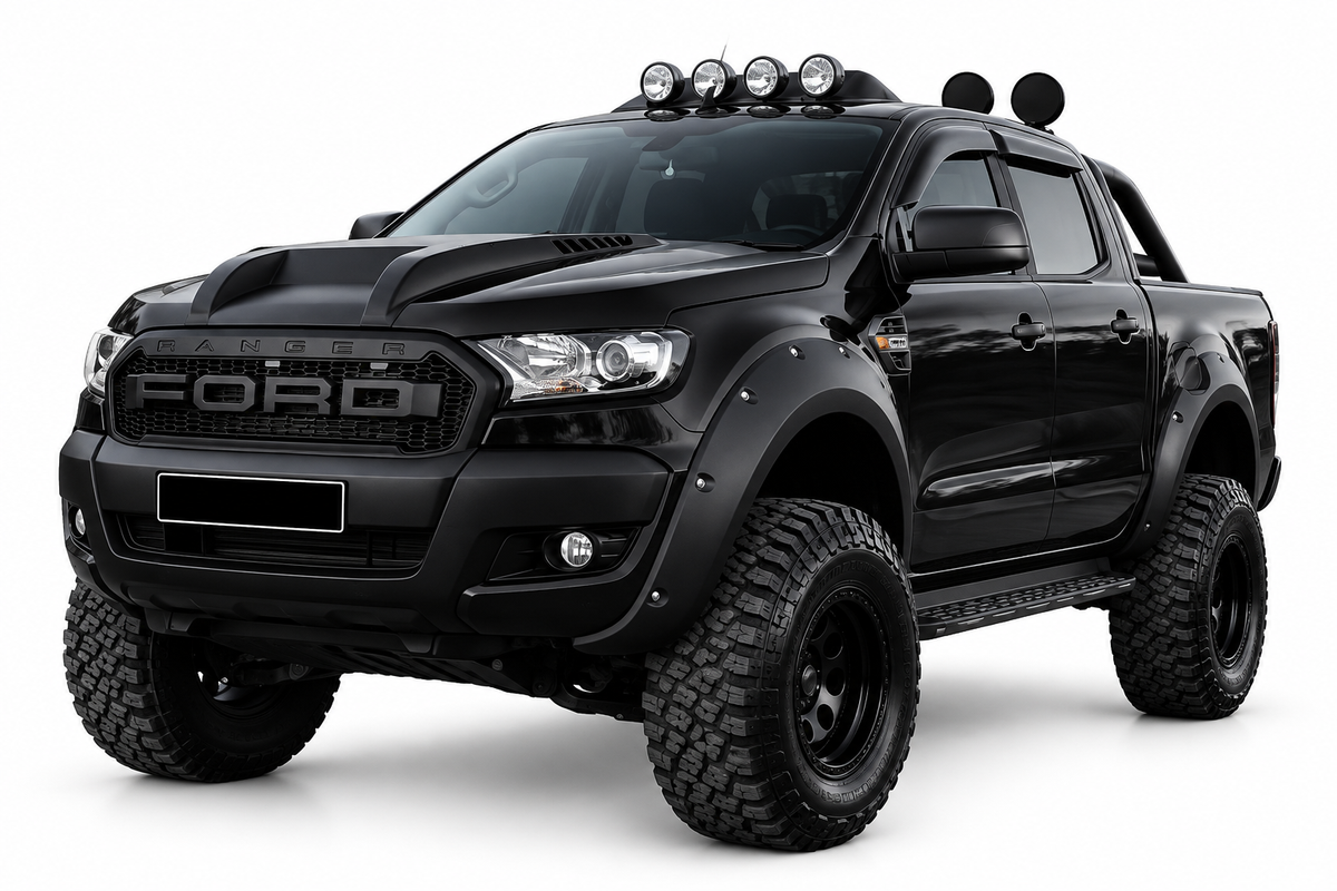 👉Kit Passaruota Fender Flares adatto per Ford Ranger T6 T7 T8 12-22 Nero 4pz👈
