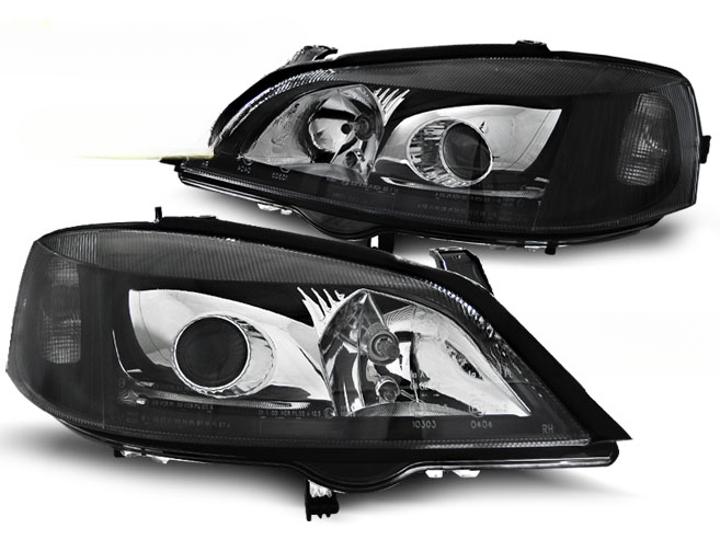 HEADLIGHTS SUITABLE COMPATIBLE FOR OPEL ASTRA G 09.97-02.04 BLACK H7 