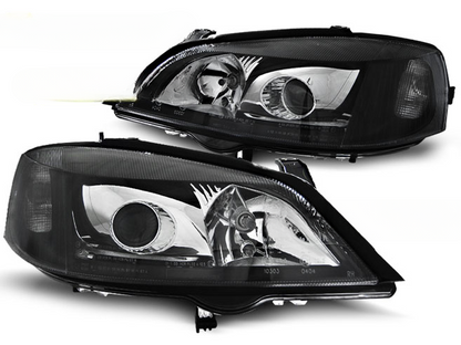 HEADLIGHTS SUITABLE COMPATIBLE FOR OPEL ASTRA G 09.97-02.04 BLACK H7 