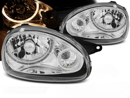 💫ART.6076 OPEL CORSA B 1993-2000 ANGEL EYES CROMATI💫