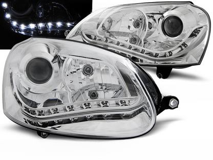 FARI ALLO XENO CROMATI ADATTI COMPATIBILI per VW GOLF 5