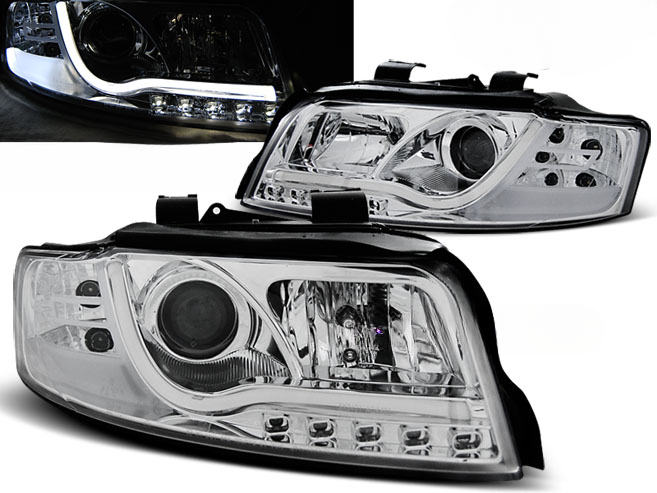 TUBO FARI NERO ADATTO COMPATIBILE per AUDI A4 10.00-10.04