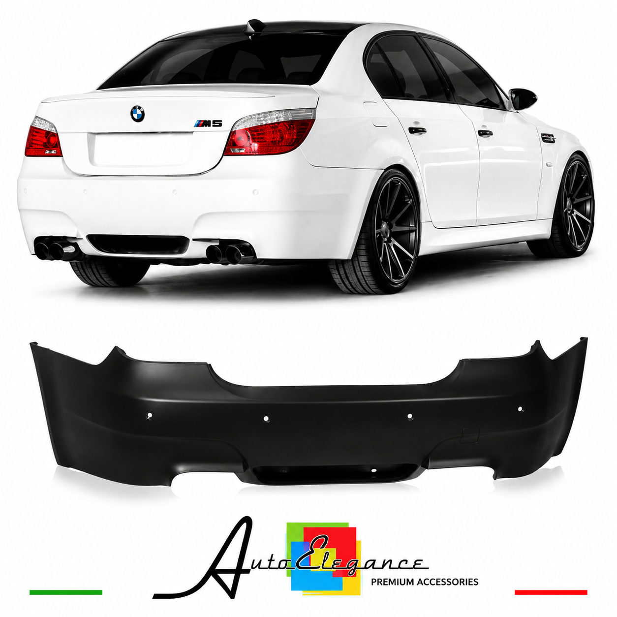PARAURTI POSTERIORE BMW E60 03-07 LOOK M5 PDC