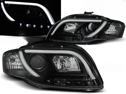 TUBO FARI NERO ADATTI COMPATIBILI  per AUDI A4 B7 11.04-03.08