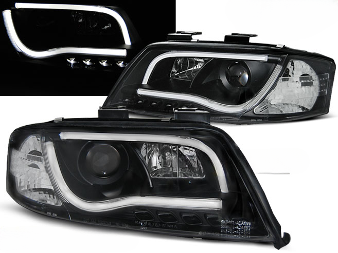 TUBO FARI NERO ADATTI COMPATIBILI PER AUDI A6 05.97-05.01