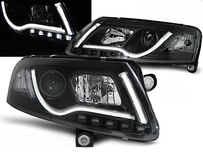 BLACK HEADLIGHT TUBE SUITABLE FOR AUDI A6 C6 04.04-08 