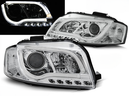 CHROME HEADLIGHT TUBE SUITABLE FOR AUDI A3 8P 05.03-03.08 