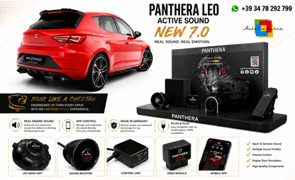 💕ART.2672 PANTHERA Soundsystem Booster 7.0-Seat Leon Cupra Hatchback Mk3💕
