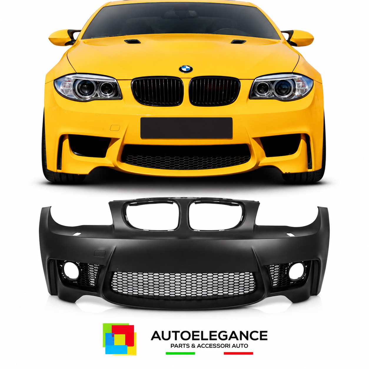 PARAURTI ANTERIORE BMW E81 E87 E82 E88 04-13 LOOK 1M SRA