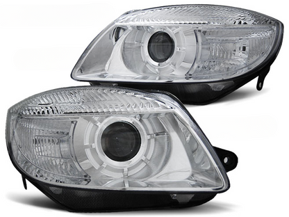 FARI CROMATI ADATTI COMPATIBILI  PER SKODA FABIA 07-03.10 / ROOMSTER 06-03.10