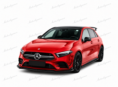🔥ART.0034 MINIGONNE LATERALI SOTTOPORTA ABS MERCEDES A W177 NERO LUCIDO🔥