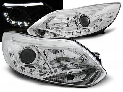 Fari adatti compatibili per FORD FOCUS MK3 11- 10.14 TUBO LUCI CROMATO