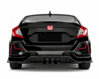 💫ART.10411 PARAURTI POSTERIORE PER HONDA CIVIC X HATCHBACK 16-21💫