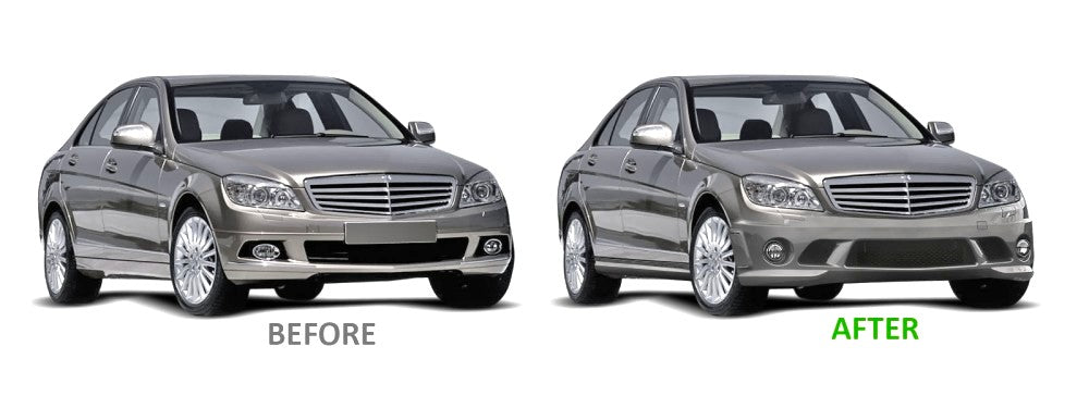 💥ART.4296 Paraurti Anteriore adatto per MERCEDES W204 07-10 LOOK AMG💥