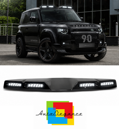 💕BARRA LUCI LED TETTO ANTERIORE  LAND ROVER DEFENDER L663  NERO LUCIDO 💕