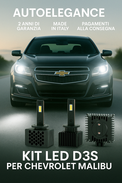 ⭐KIT XENON D3S 6000K ANABBAGLIANTI PER CHEVROLET MALIBU – LUCE BIANCA POTENTE⭐