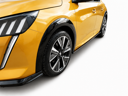 👉Minigonne Laterali V.2 per Peugeot 208 Mk2 (2019+) –ABS Nero Lucido👈