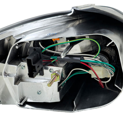 💫ART.4492 Fanali Posteriori con Vetro Trasparente Cromato per Peugeot 206💫