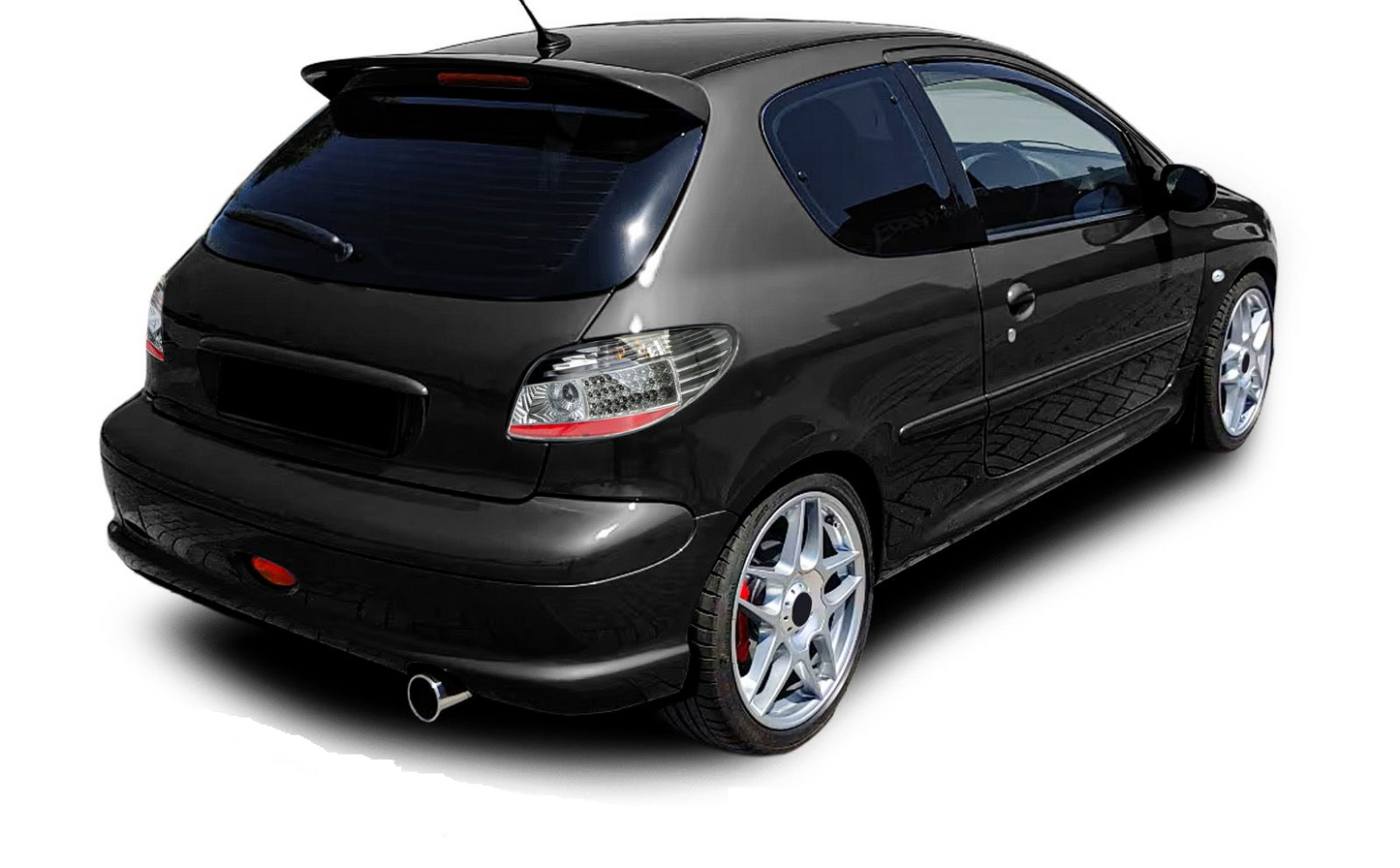 💫ART.4490 Fanali Posteriori in Vetro Trasparente Nero per Peugeot 206 98-09💫