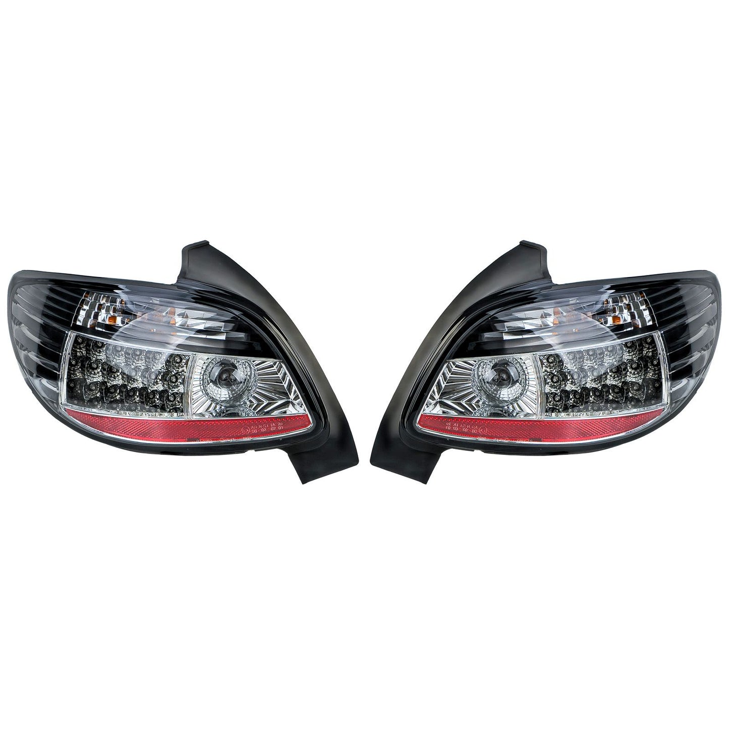 💫ART.4490 Fanali Posteriori in Vetro Trasparente Nero per Peugeot 206 98-09💫