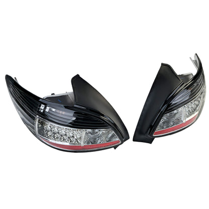 💫ART.4490 Fanali Posteriori in Vetro Trasparente Nero per Peugeot 206 98-09💫