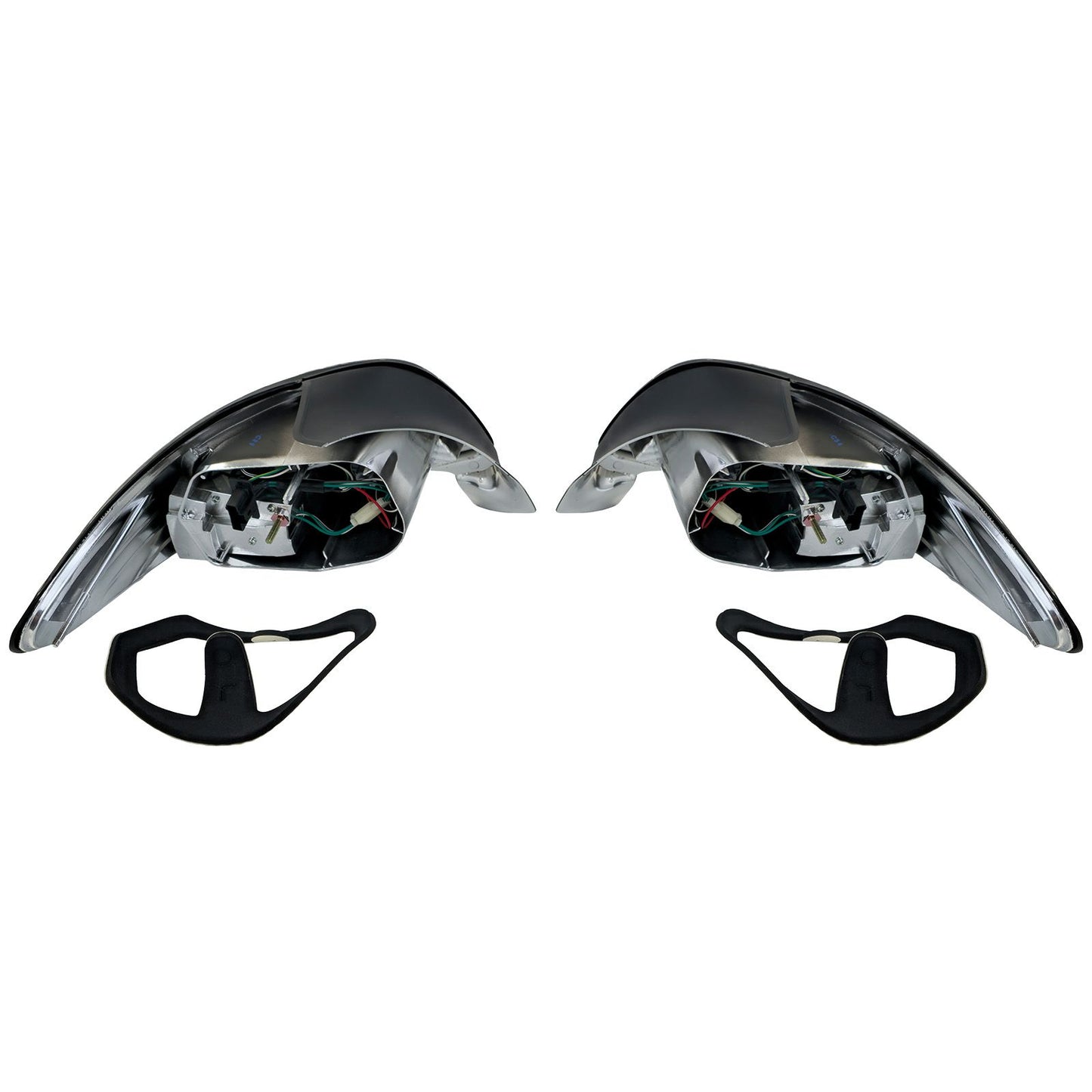 💫ART.4490 Fanali Posteriori in Vetro Trasparente Nero per Peugeot 206 98-09💫