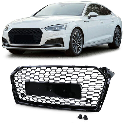 Griglia Griglia Sport Look senza emblema Nero lucido per Audi A5 F5 16-up