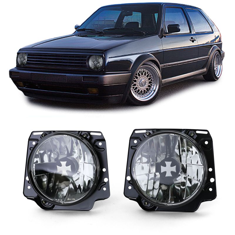 Fari Black Smoke Iron Cross VW Golf 2 1983-1991