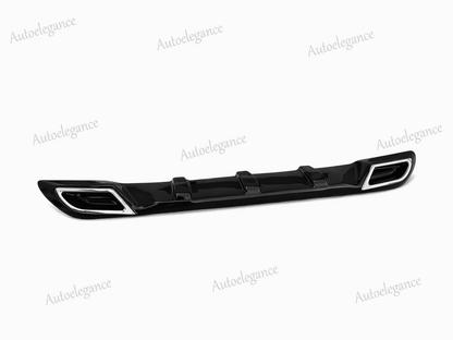🔥ART.0940 DIFFUSORE ADATTO PER PEUGEOT 208 TERMINALI OVALI ABS NERO LUCIDO🔥