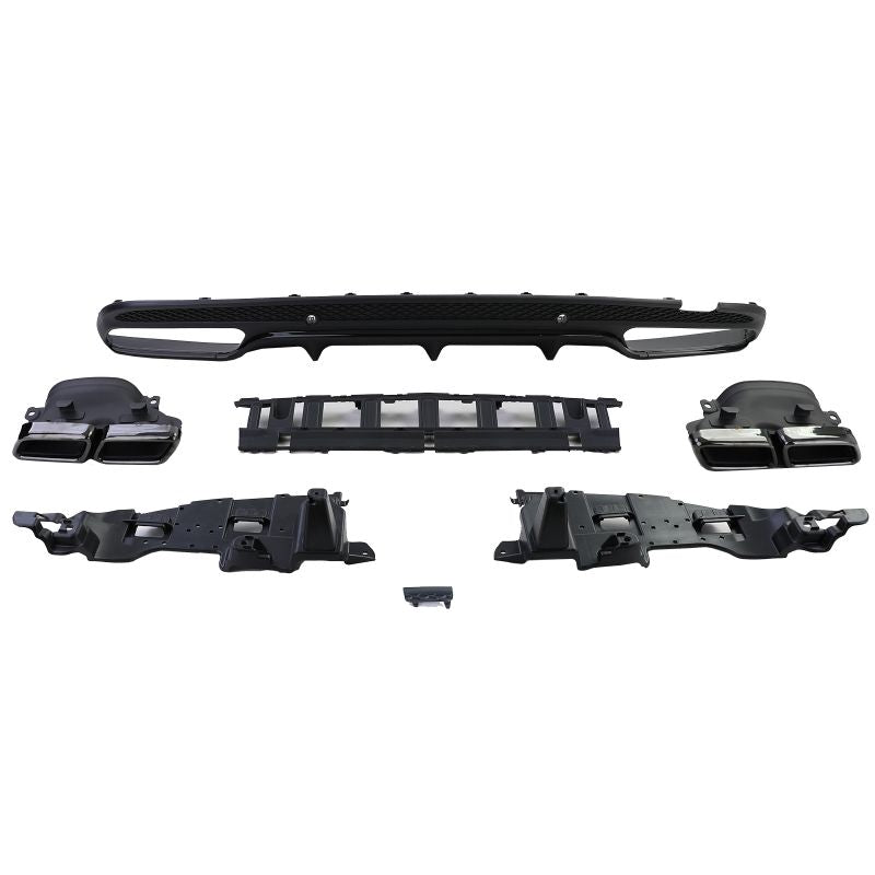 Diffusore Posteriore Sport Nero Mercedes C W205 AMG Line 2013-2018