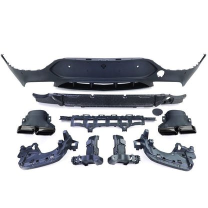 Diffusore Posteriore Sportivo Nero con Doppio Terminale per Mercedes GLC Coupé C