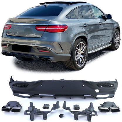 Diffusore Posteriore Sport 4 Terminali Mercedes GLE Coupé C292 AMG 2015-2019