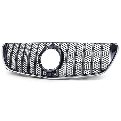 Griglia Anteriore Sport Performance Nero Lucido con Barre Cromate per Mercedes C